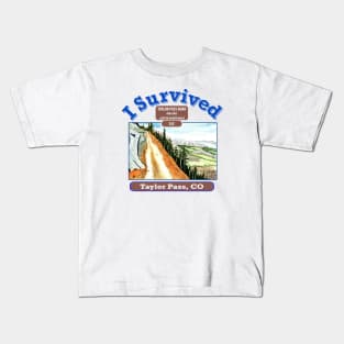 I Survived Taylor Pass, CO Kids T-Shirt